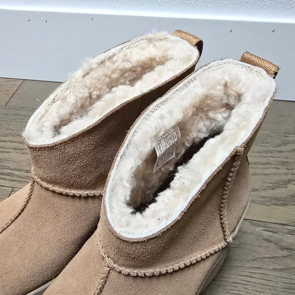 🆕️ Ugg New Heights Platform Mini Chunky Heel Boot in Chestnut